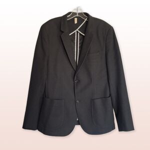 Civil Society Men’s Black Knit Sport Coat Notch Collar Double-Vented Size M